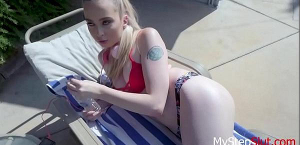  Pool Side Sex With Blonde Teen Daughter- Lexi Lore
